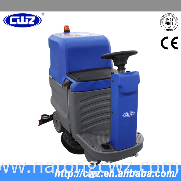 Dedicated steering wheel driving type floor sweeper machine